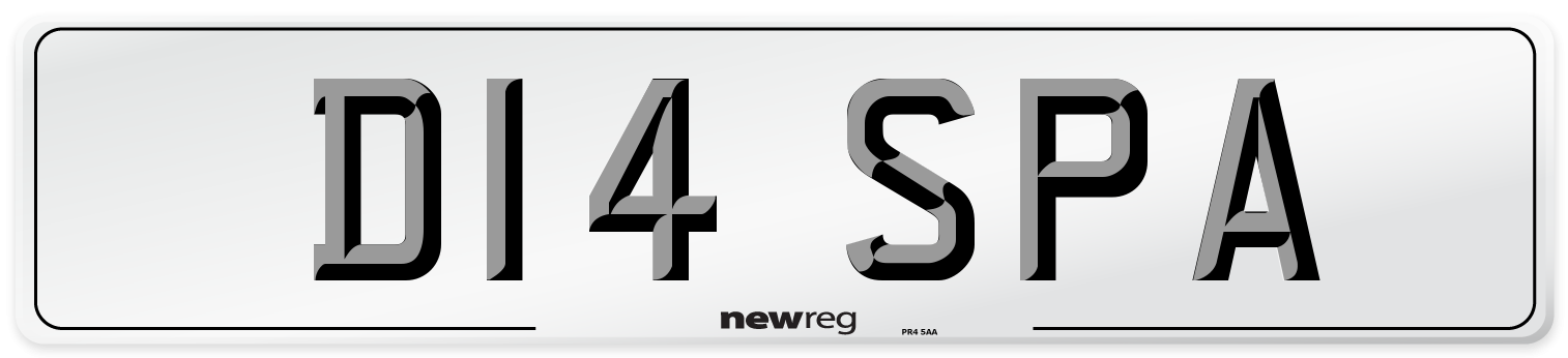 D14 SPA Number Plate from New Reg